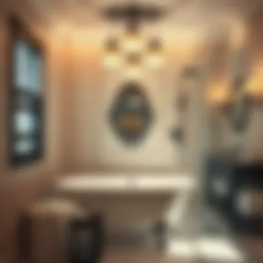 Stylish bathroom with a seamless shower space