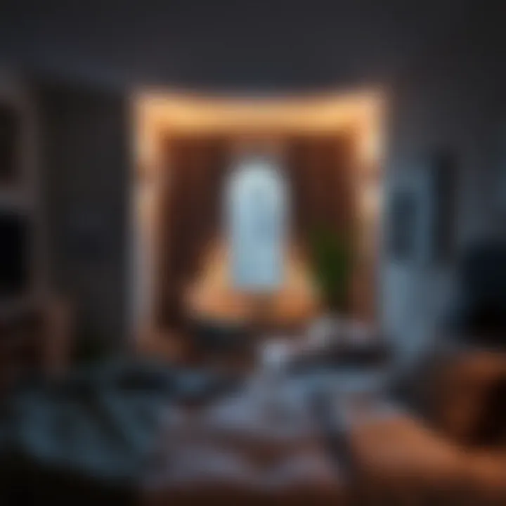 Cozy bedroom nook with soft lighting