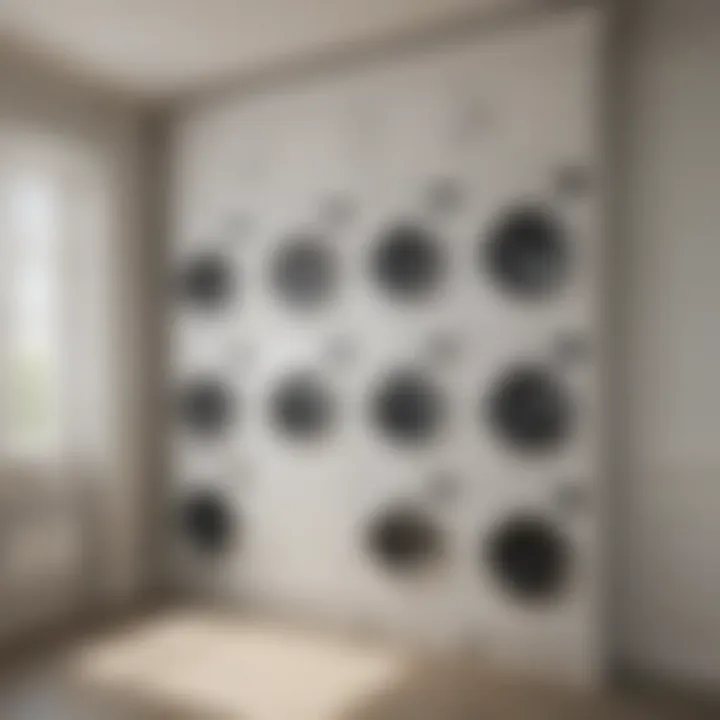 Different types of laundry chute doors displayed in a modern setting