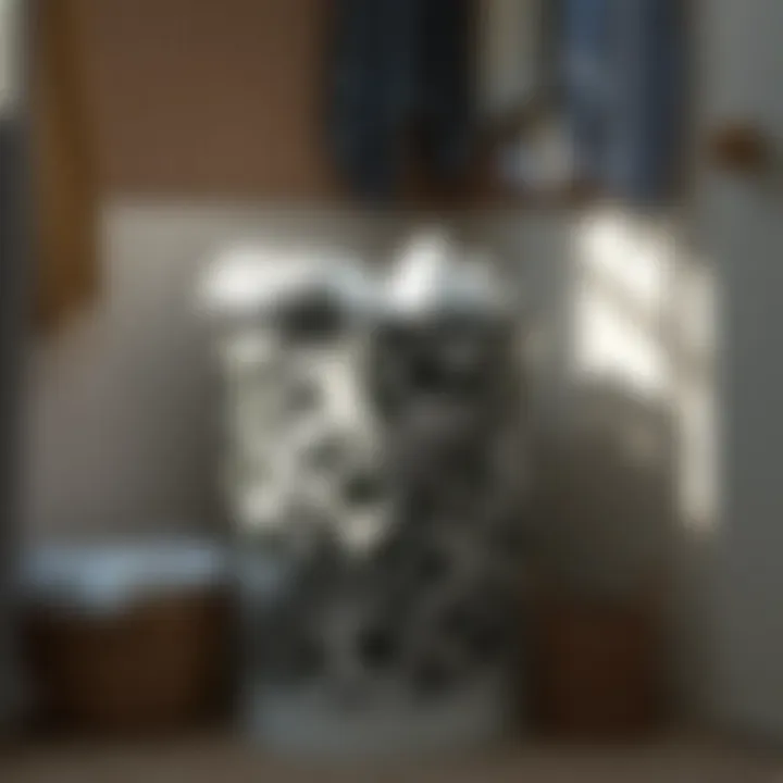 Materials used in a four compartment laundry hamper