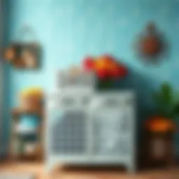 Organizational layout of a four compartment laundry hamper