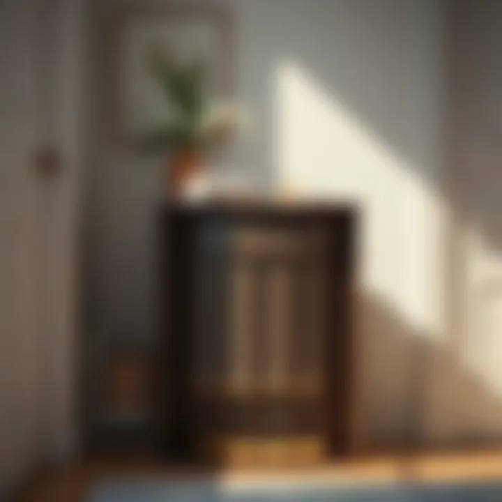 Stylish design of a modern four compartment laundry hamper