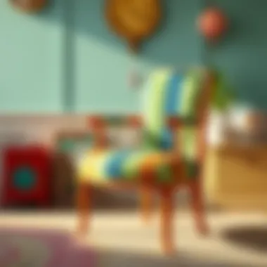 Colorful Vintage Chair Colorful vintage chair designed for young ones