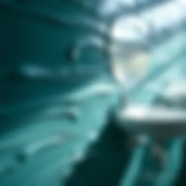 Close-up of waterproof paint texture