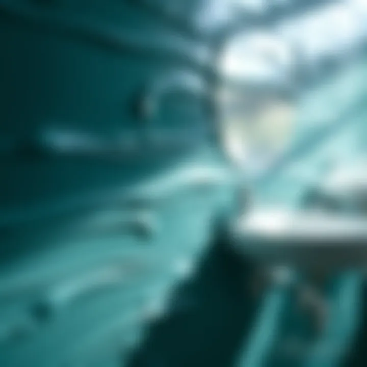 Close-up of waterproof paint texture