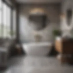 Elegant bathroom transformation with tile stickers