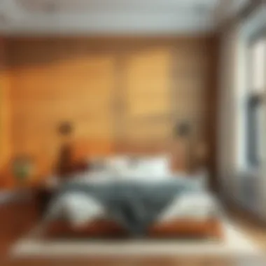 Different wood sample options for accent walls.